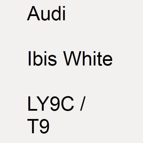 Audi, Ibis White, LY9C / T9.